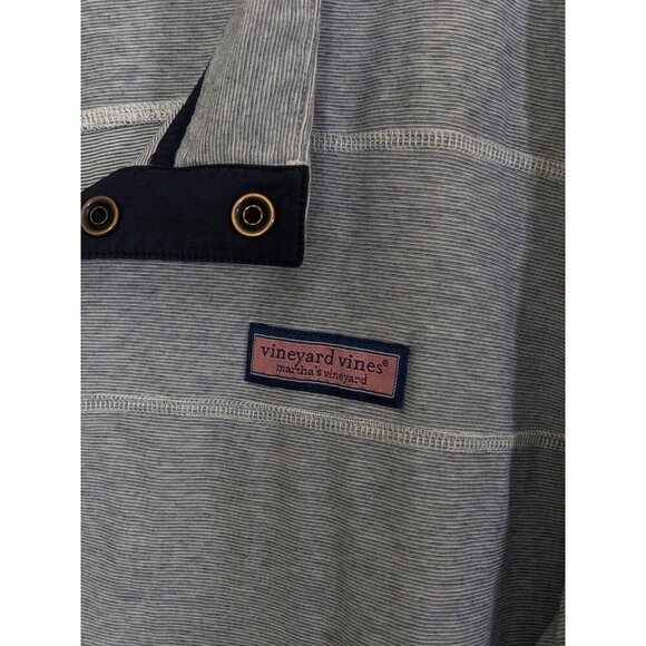 Vineyard Vines Edgartown Shep Snap Placket Lightwieight Sweatshirt Mens 2XL Gray - Picture 3 of 6